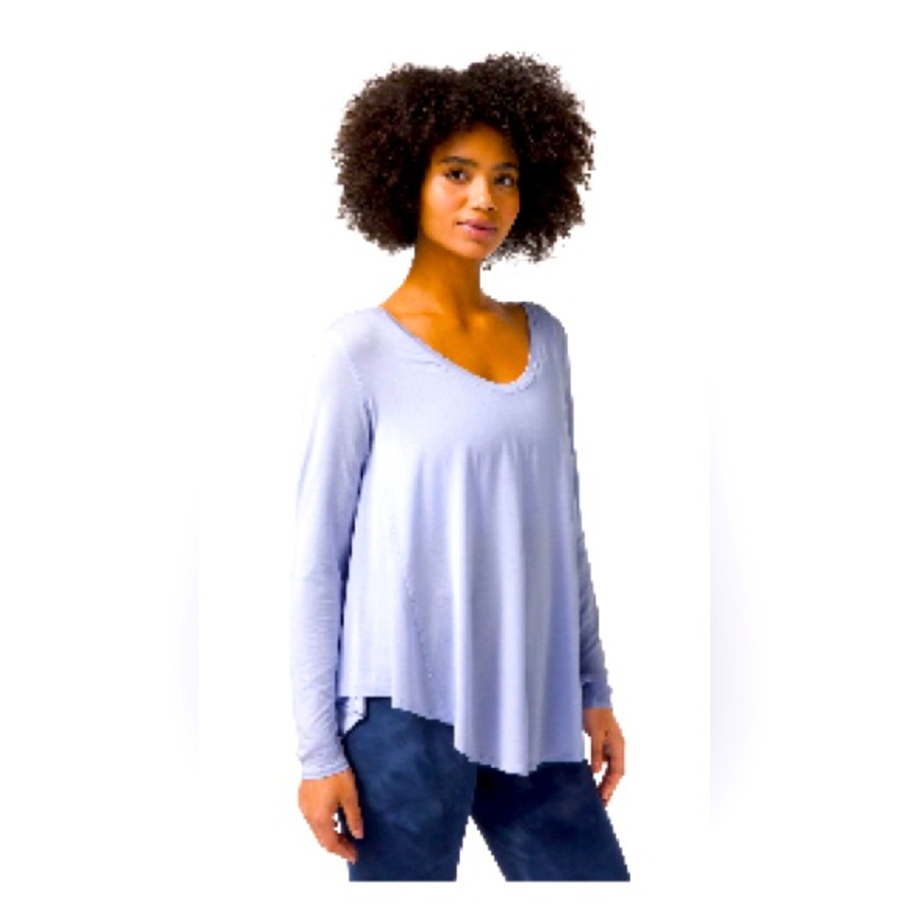 Lululemon up for downtime long sleeve. Serene blue. Size 8.